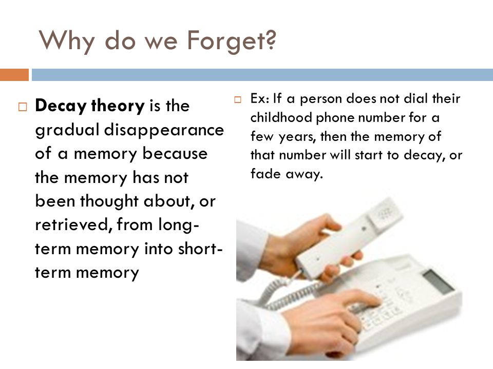 Explanations of forgetting in short term